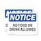 Signmission No Food Or Drink Allowed, 5 in W x Rectangle, Vinyl Decal OS-2PACK-NS-D-35-L-14577 - alternate 1